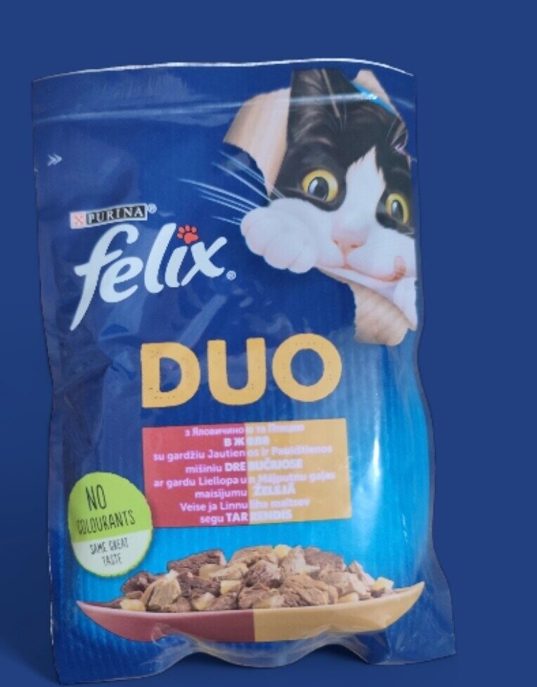 Felix DUO яловичіна та птиця желе Felix DUO яловичіна та птиця желе